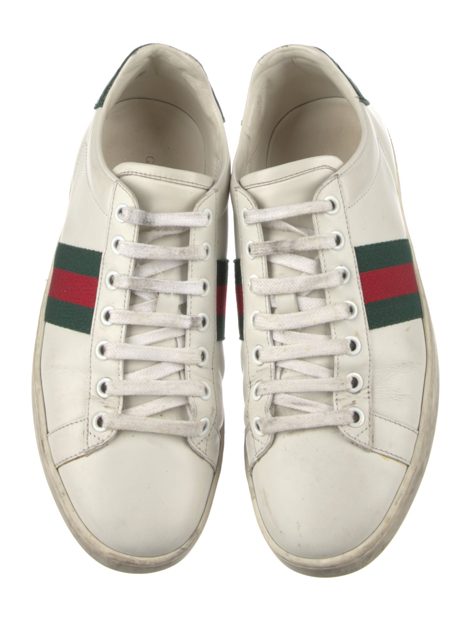 Gucci Web Accent Leather Sneakers